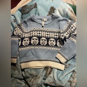 NWOT Janie and Jack X Star Wars Storm Trooper Knit Sweater